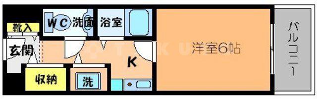 PISO(1K/4階)の間取り写真