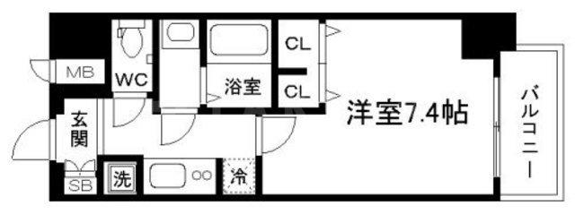 アドバンス新大阪Ⅵ ビオラ(1K/3階)の間取り写真