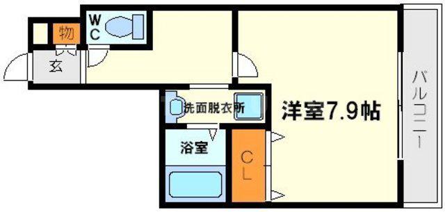 MPLAZA新大阪壱番館(1K/9階)の間取り写真