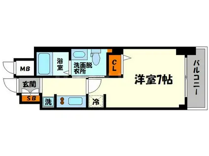 エステムコート新大阪10ザゲート(1K/4階)の間取り写真