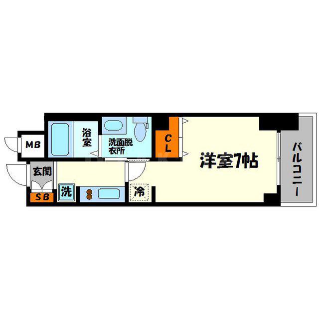 エステムコート新大阪10ザゲート(1K/9階)の間取り写真