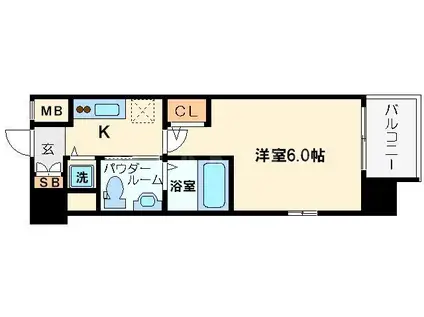 エスリード新大阪ノース(1K/10階)の間取り写真