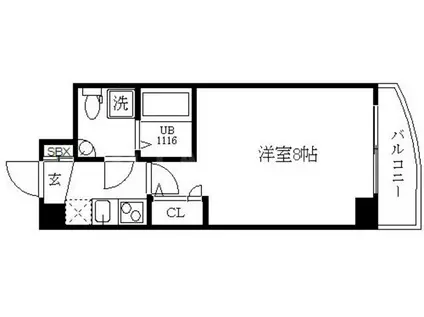 SEST新大阪(1K/5階)の間取り写真