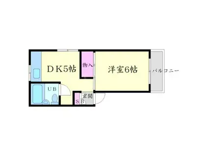 レオンコート2(1DK/3階)の間取り写真