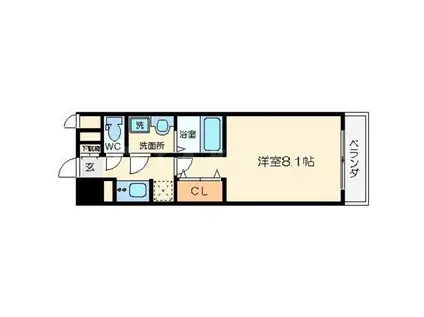 アドバンス新大阪5(1K/14階)の間取り写真