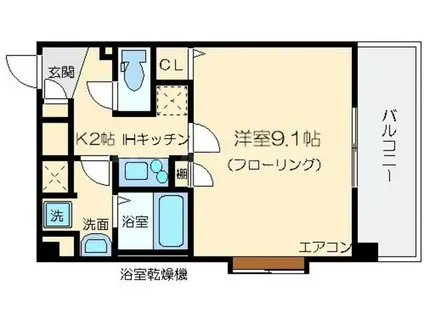 アドバンス新大阪CITYLIFE(1K/4階)の間取り写真