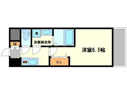 レジュールアッシュ三国本町(1K/8階)の間取り写真