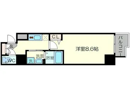 PHOENIX新大阪(1K/11階)の間取り写真