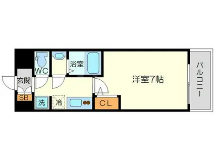 セレニテ新大阪プリエ(1K/7階)の間取り写真