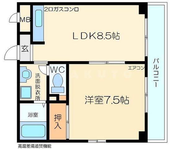レクシア新大阪(1LDK/8階)の間取り写真