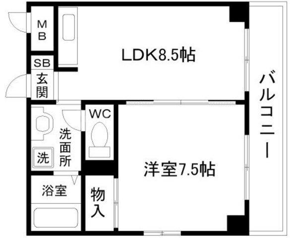 レクシア新大阪(1LDK/11階)の間取り写真