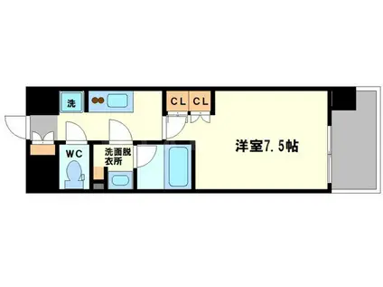 コンフォリア・リヴ新大阪Q(1K/3階)の間取り写真