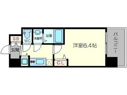 アドバンス新大阪ウエストゲート2(1K/11階)の間取り写真