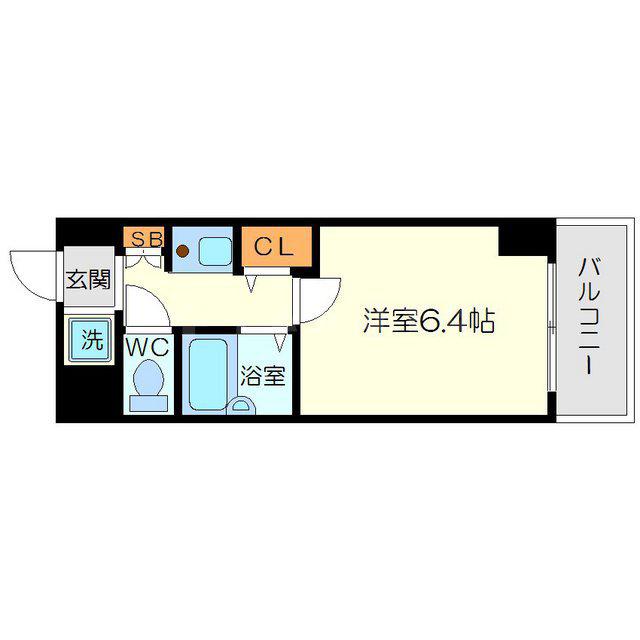 エステムコート新大阪(1K/9階)の間取り写真