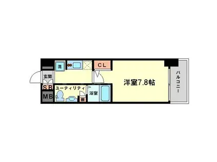 エステムコート新大阪Ⅵ エキスプレイス(1K/6階)の間取り写真
