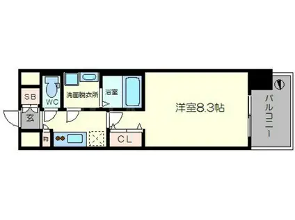 ララプレイス森ノ宮ベーネ(1K/4階)の間取り写真