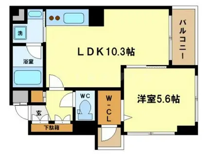 M.HILLS西本町(1LDK/7階)の間取り写真