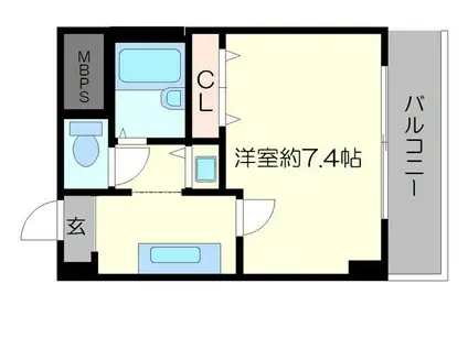 グラマシー心斎橋東(1K/12階)の間取り写真