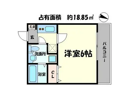 サムティ土佐堀RIBERA(1K/5階)の間取り写真