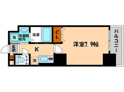 アドバンス大阪城アンジュ(1K/5階)の間取り写真