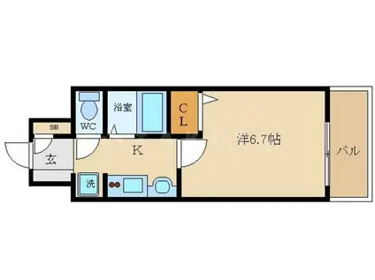 エステムプラザ・ミッドプレイス(1K/8階)の間取り写真