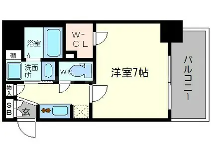 レオンコンフォート本町(1K/10階)の間取り写真