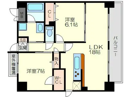 VITA瑞光(2LDK/4階)の間取り写真
