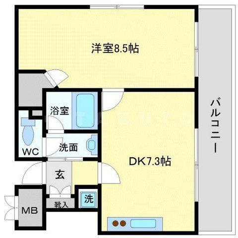 エステムプラザ谷町レティシア(1DK/10階)の間取り写真