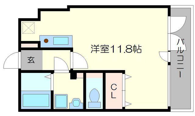 上新ビル上新庄(ワンルーム/6階)の間取り写真
