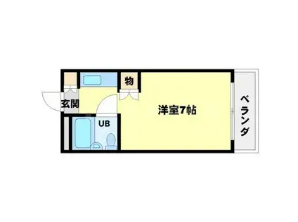 EASY BOX 緑地公園(1K/3階)の間取り写真