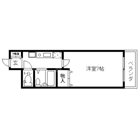 ノルデンハイム瑞光2(1K/7階)の間取り写真