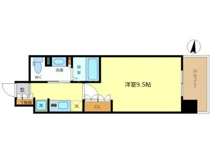 コンフォリア阿波座(1K/7階)の間取り写真