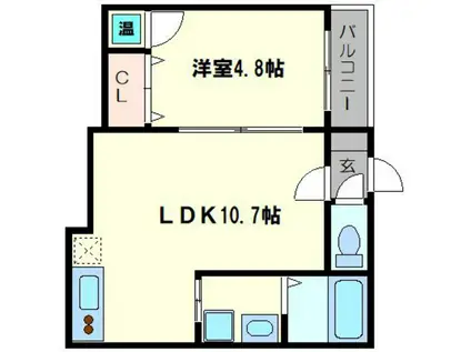 HIRO PALACEⅠ(1LDK/3階)の間取り写真