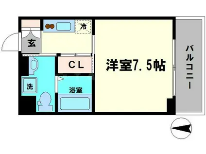 GRAVIS城東中央(1K/10階)の間取り写真