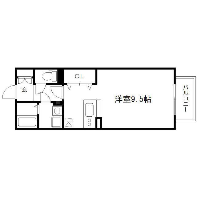 ハーフタイムIMAZU(ワンルーム/1階)の間取り写真