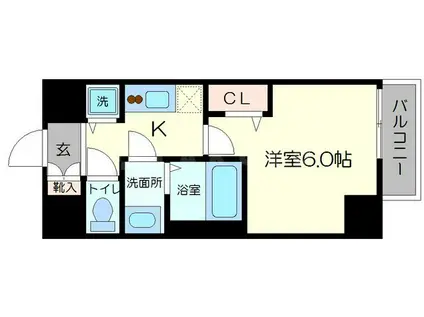 ファステート大阪ドームシティ(1K/8階)の間取り写真