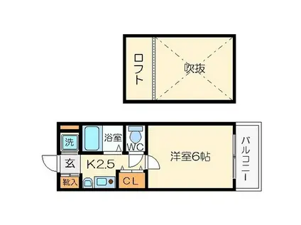 エステムコート大阪・中之島南(1K/8階)の間取り写真