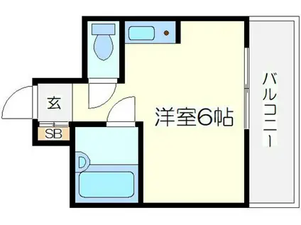 マンションスムス(ワンルーム/8階)の間取り写真