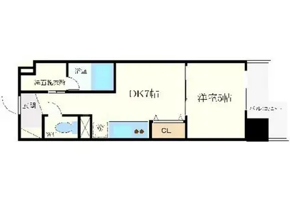 BRAVI南堀江(1DK/3階)の間取り写真