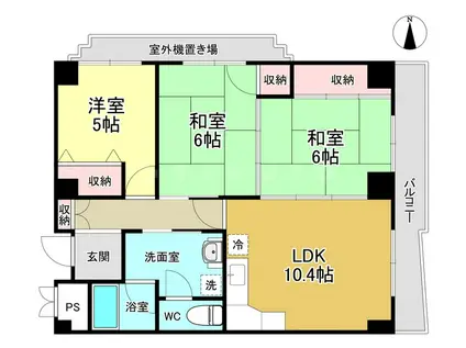 パークビュー橋(3LDK/3階)の間取り写真