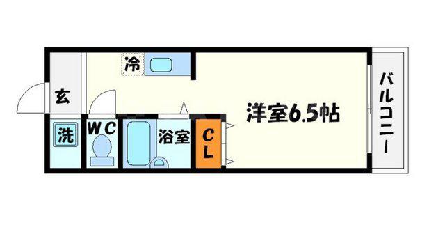 イーズⅢ(ワンルーム/4階)の間取り写真