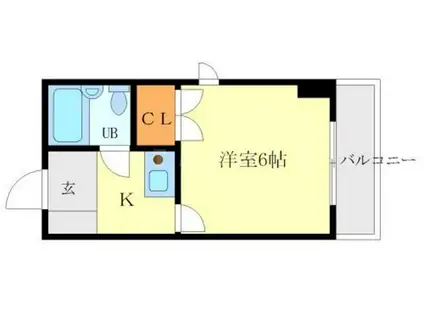 ラ・レジダンス・ド・江坂(1K/8階)の間取り写真