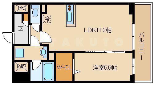 グラン・シャリオ(1LDK/3階)の間取り写真