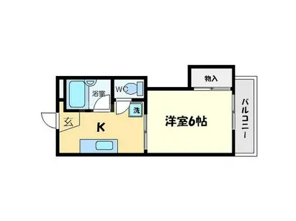 ナオミハイツ3(1K/1階)の間取り写真