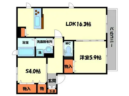 ESTRELA(1SLDK/1階)の間取り写真