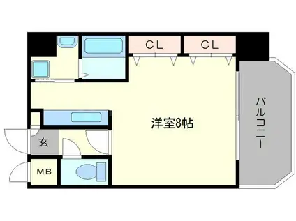 リーヴァ・メイ(1K/9階)の間取り写真