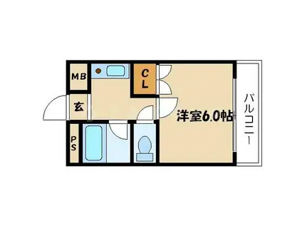 サンティール太子橋駅前(1K/6階)の間取り写真