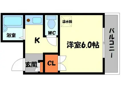 サンティール太子橋駅前(1K/5階)の間取り写真