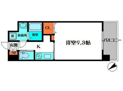 FOREST GRACE 滝井駅前Ⅰ(1K/5階)の間取り写真