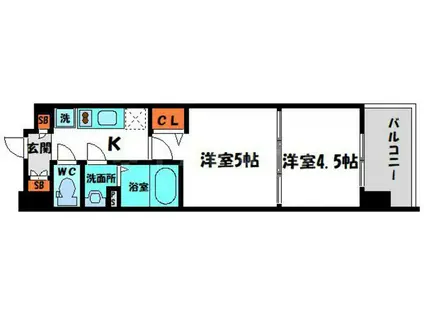 LUXENA KADOMA(2K/12階)の間取り写真